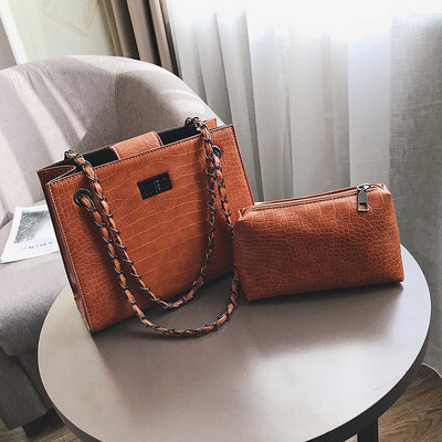 

Tailored Fashion Women Crocodile Pattern Mother Bag Shoulder Bag Chain Handbag Messenger