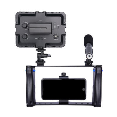 

PC01 Aluminum Alloy Smartphone Video Rig Kit Phone Cage with Hot Shoe Double Handle