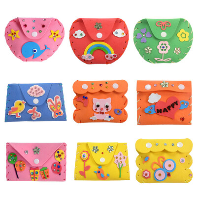 

DIY 3D EVA Foam Sticker Cartoon Wallet Purse Kids Child Craft Toy Kits