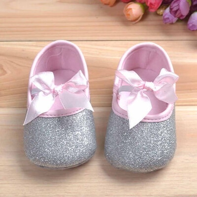 

Newborn Baby Girl Soft Crib Shoes Infants Anti-slip Sneaker Pram Prewalker 0-18M