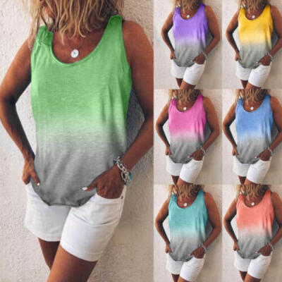 

Plus Size Women Vest Top Sleeveless Shirts Blouse Casual Loose Tank Tops T-Shirt