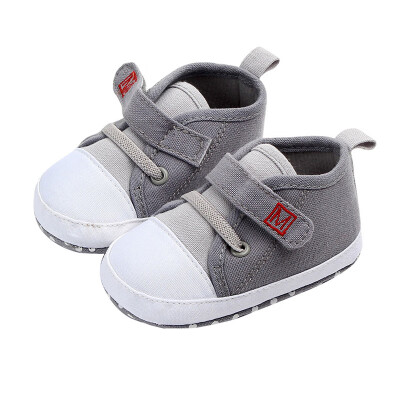 

Spring Baby Boy Shoes Cotton Solid Newborn First Walkers Soft Soled Non-slip Footwear Baby Shoes For Boys 0-12M