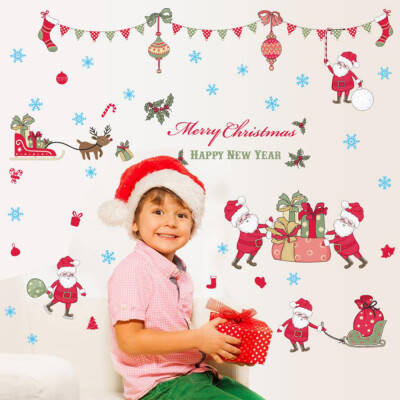 

〖Follure〗Merry Christmas Wall Art Removable Home Window Wall Stickers Decal Decor