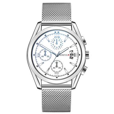 

RM Three-eye Large Dial Watch Mens Business Fashion Quartz Leather Belt Watch