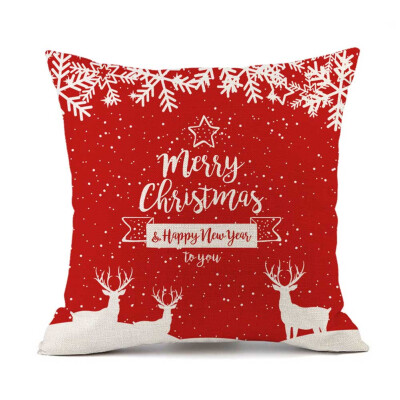 

New Christmas Gifts Flax Throw Pillow Case Cushion Cover Home Office Living Room Sofa Car Decorative 45X45Cm