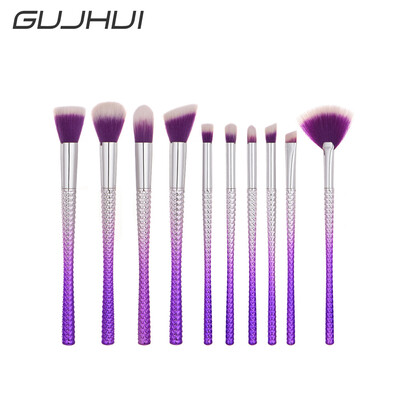 

〖Follure〗10 PC Small Waist Unicorn Makeup Horn Handle Brushes Powder Cosmetic Brush Set