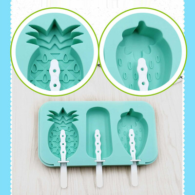 

Toponeto Ice Cream Mold With Lid Popsicle Mold Pineapple Strawberry