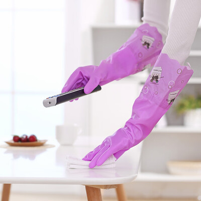 

Siaonvr Waterproof Velvet Gloves Wash Dishes Dishwashing House Cleaning