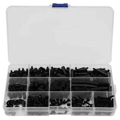

Greensen 320pcsbox Black Nylon Two Way Hex Column Standoff Spacers Screw M3 Nut & Screw Set