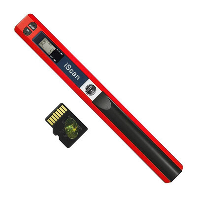 

Portable Handheld Wand Wireless Scanner A4 Size 900DPI JPGPDF Formate LCD Display with Protecting Bag&8GB TF Card for Busine