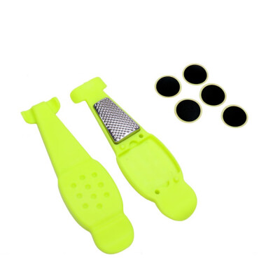 

3 in 1 Bike Tire Repair Tool Kits Bicycle Tire Stick File Patching Rubber Fish Shape MTB Mountain Tyre Iron Spoon Grater