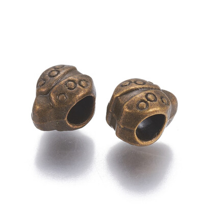 

Alloy European Beads Large Hole Beads Ladybug Antique Bronze 10x75x8mm Hole 5mm