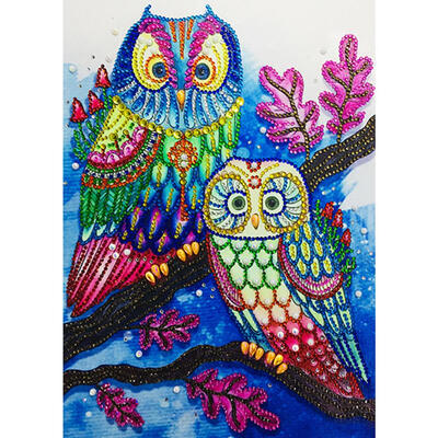 

5D DIY Special Shaped Diamond Painting Colorful Bird Cross Stitch Embroider