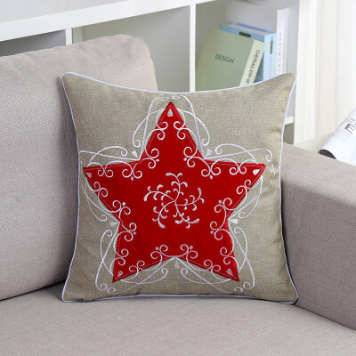 

HUA YURAN Christmas Embroidered Pillow Cushion 17642-17643