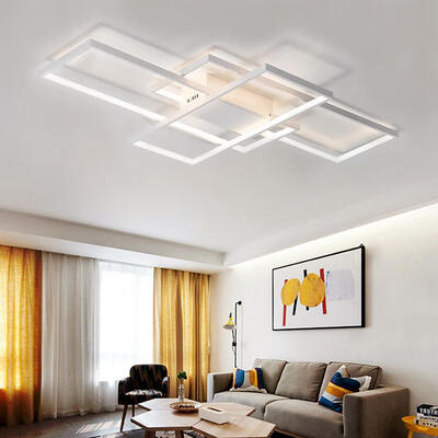 

Modern White LED Flush Mount Ceiling Light Square Combination Shape for Living Dining Room Bedroom