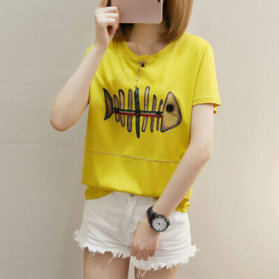 

Plus Size -XL WJ Summer T Shirt Women Sexys Printed T-shirt Woman Tee Tops Casual Female T-shirts