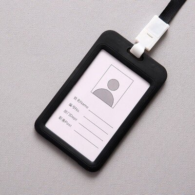

Toponeto Portable Colorful Employee Plastic ID Card Holder Name Tag Lanyard Neck Strap