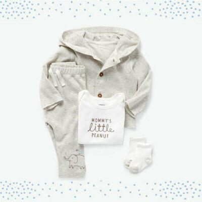 

Newborn Baby Boys Kid Hooded Tops Pants Long Sleeve Autumn Winter Clothes 3PCS