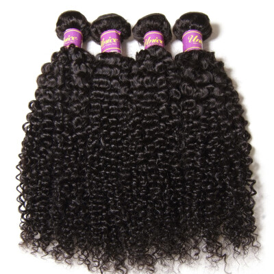 

UNice 8A Unprocessed Virign Brazilian Curly Human Hair 4 Bundles Full Head