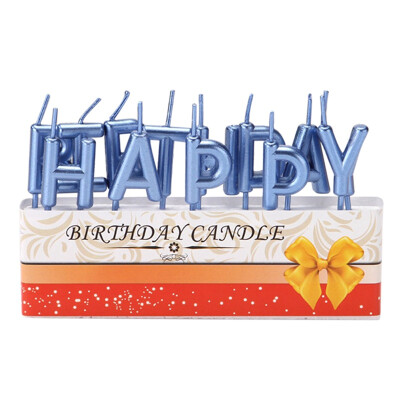 

Unique Candle Decoration Supplies Happy Birthday Letters Household Small Candle Birthday Party Cake decorations fluorescent