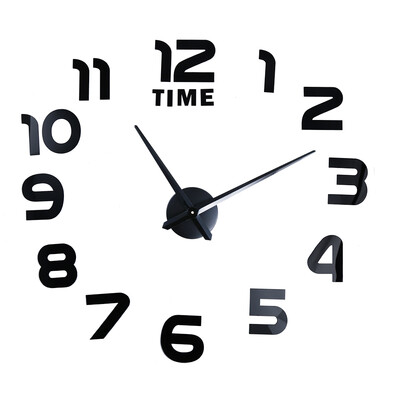 

Large DIY Wall Clock 3D Mirror Effect Stickers Home Decoration