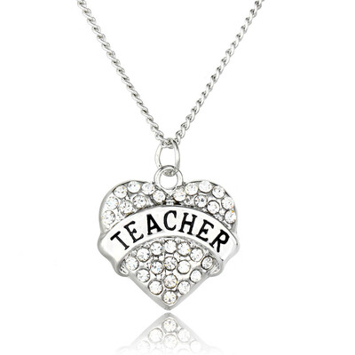 

Family Gifts Crystal Love Heart Pendant Rhinestone Necklace Chain Jewelry Charm