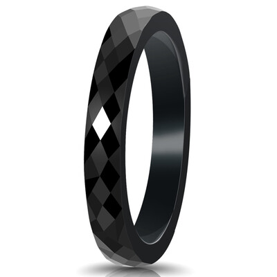 

New Mode Style Black And White Ring Cut Wide Light Ceramic Rings For Women Cut Surface Jewelry Fashion Women Ring