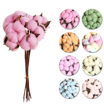 

Natural Dried Cotton Stems Farmhouse Artificial Flower Filler Home Room Decor