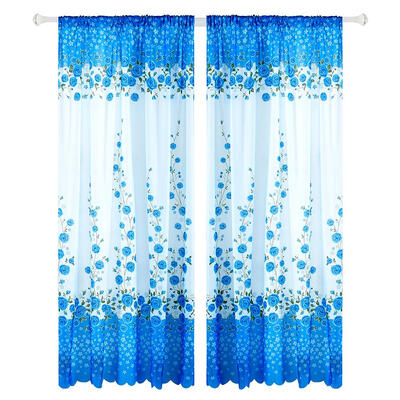 

Plain Rose Print Window Blinds Drapes Home Bedroom Half Blackout Curtains