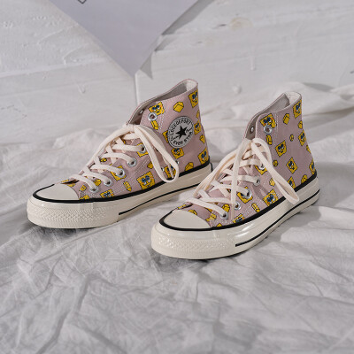 

High-top canvas shoes female cartoon cute shoes 2019 new Korean students wild ulzzang shoes