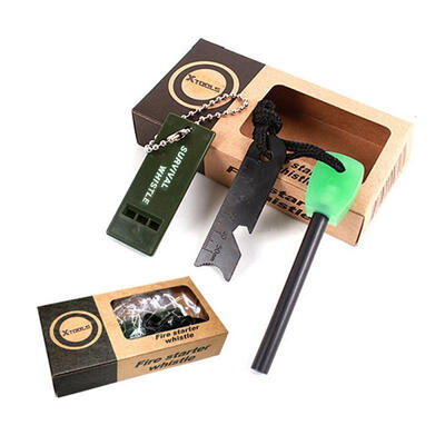 

Metal Match Fire Starter Tool Flint Stone Lighter Gas Oil Magnesium Flint Whistle Outdoor Survive Camping Hiking Tool