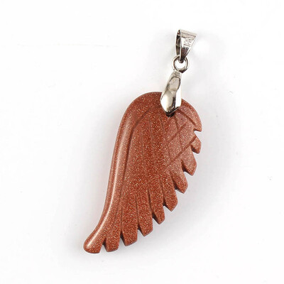 

Fashion Womens Amethyst Pendant National Wind Carving Angel Wing Pendant Newest