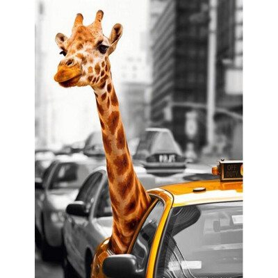 

kirinshow 5D Diamond Painting Giraffe Full Drill Crystal Diamond Embroidery Animal Kits Handmade Rhinestone Mosaic Room Decoration