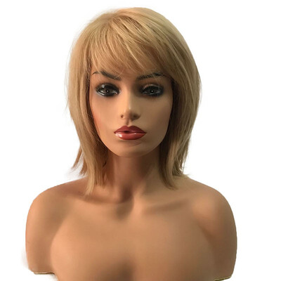 

StrongBeauty Women Wigs Medium Bob Gold Wigs Synthetic Wig Halloween Wigs Hair Pieces Hair Wigs 10 Inch