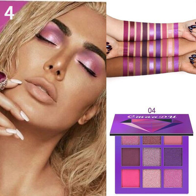

CmaaDu 9 Colors Glitter Eyeshadow Palette Shimmering Metallic Matte Eye Makeup