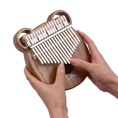

Cute Panda Wooden 17-Key Kalimba Thumb Piano Maple with Carry Bag Musical Note Stickers Tuning Hammer Cleaning Cloth Musical Gift