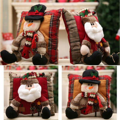 

Christmas Gifts 18" Cushion Pillow Santa Claus snowman Xmas Sofa Home Decor
