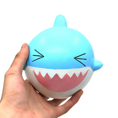 

Gotoamei Lovely Blue Happy Shark Scented Slow Rising Toy Children Kids Gift Stress Relief