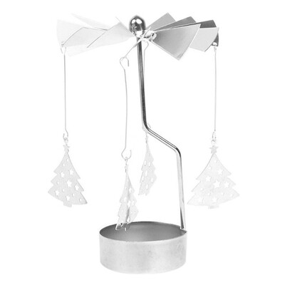 

Toponeto Hot Spinning Rotary Metal Carousel Tea Light Candle Holder Stand Light Xmas Gift