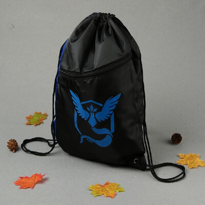 

New Unisex Nylon Drawstring Bag Backpack Water Proof Zipper Contrast Color Print Large Capacity Casual Pouch Bag