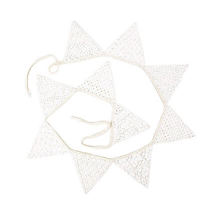 

10 Flags Lace Vintage Party Wedding Pennant Bunting Banner Decor