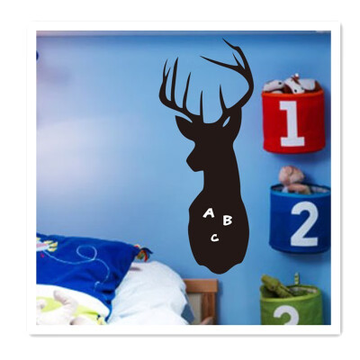 

Cartoon living room decoration applique deer head left elk frame hanging painting restaurant decoration painting simple bedroom st