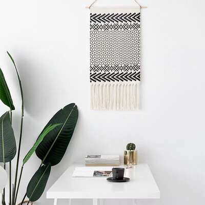 

Gobestart Nordic Cotton Linen Art Tapestry Living Room Wall Decoration Hanging Cloth 50x70