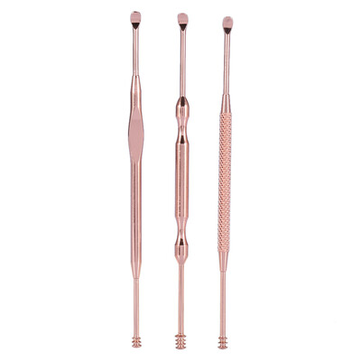 

Greensen 3PcsSet Earpick Ear Care Stainless Steel Tool Double-Ended Wax Remover Cleaner Curette Spoon Ear Wax Remover Ear Spoon