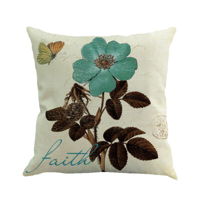 

Vintage Flower Style Pillow Case Bed Sofa Square Throw Cushion Cover Home Decor