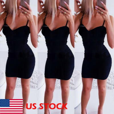 

Women Sexy Bandage Bodycon Sleeveless Evening Party Cocktail Clubwear Mini Dress