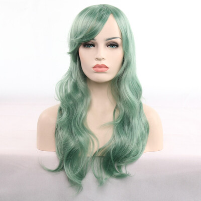 

〖Follure〗70cm Womens Heat Resistant Hair Blonde Long Curly Full Wig