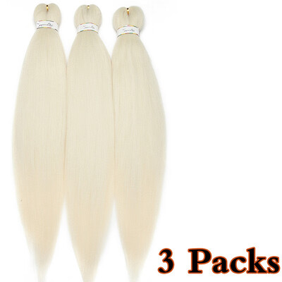 

3 Packs Pre-stretched Braiding Hair Professional Itch Free Synthetic Fiber Corchet Braids Yaki Texture Hair Extensions EZ Braid