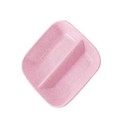 

Wheat Straw Square Divided Seasoning Dishes Table Sauce Container Kitchen Cutlery Snack Plate