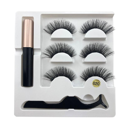 

Magnetic False Eyelashes Set with Applicator Eyelashes Mascara 3D Black Dual Magnetic Fake Lashes for Eyelashes Extension Reusable